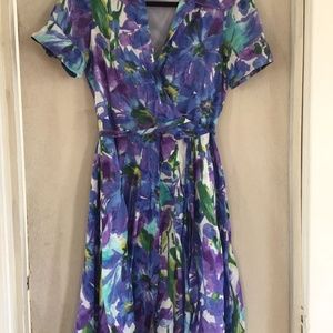 wrap floral dress